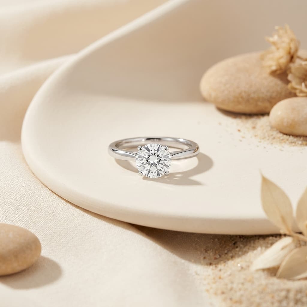 Solitaire Ring — Classic engagement solitaire at Levit Jewelers in Massapequa Park